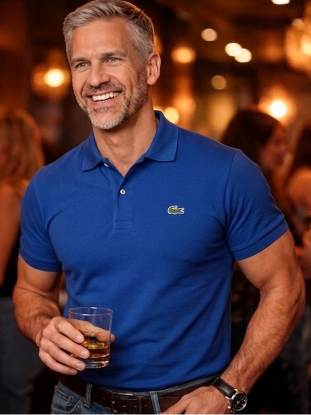 Lacoste Men's Royal Blue Piqué Polo Shirt